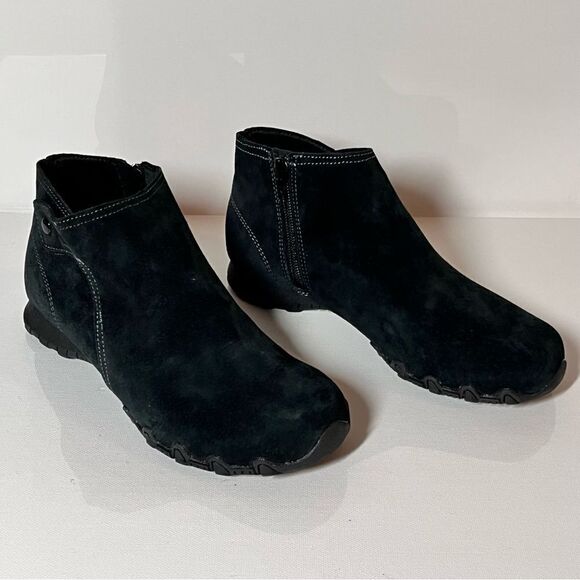 Skechers Bikers Lite Good Mood Suede Ankle Boots - Picture 2 of 7